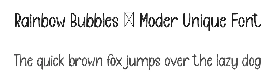 Rainbow Bubbles – Moder Unique Font by freshtypeink — Display Font