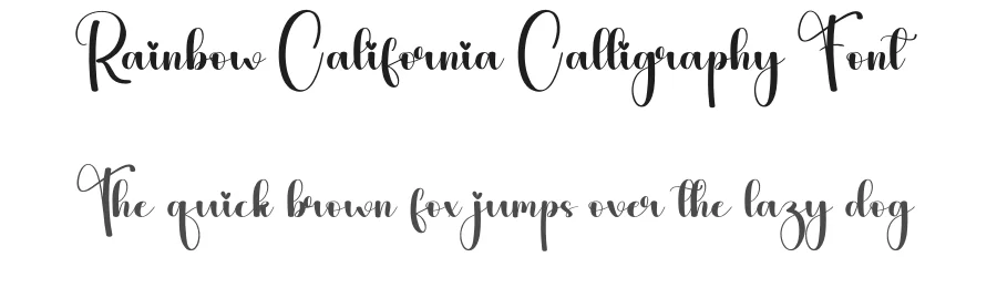 Rainbow California Calligraphy Font by andikastudio — Script Handwritten Font