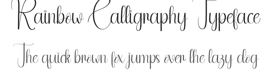 Rainbow Calligraphy Typeface by andikastudio — Script Handwritten Font