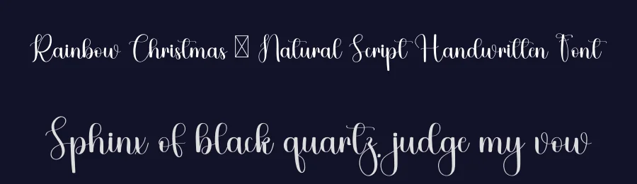 Rainbow Christmas – Natural Script Handwritten Font by freshtypeink — Script Handwritten Font — thumbnail 2