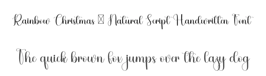 Rainbow Christmas – Natural Script Handwritten Font by freshtypeink — Script Handwritten Font