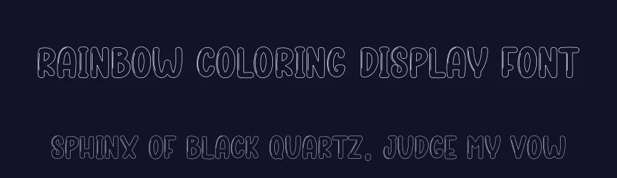 Rainbow Coloring Display Font by creativeletter — Display Font — thumbnail 2