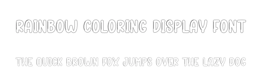 Rainbow Coloring Display Font by creativeletter — Display Font