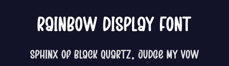 Rainbow Display Font by creativeletter — Display Font — thumbnail 2