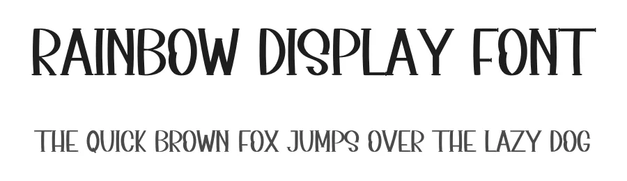 Rainbow Display Font by inermediaSTUDIO — Display Font