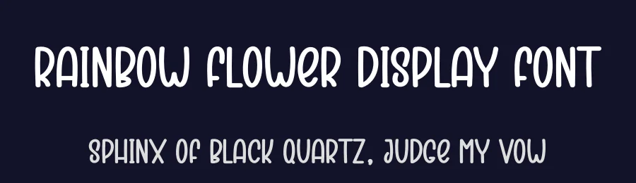 Rainbow Flower Display Font by creativeletter — Display Font — thumbnail 2