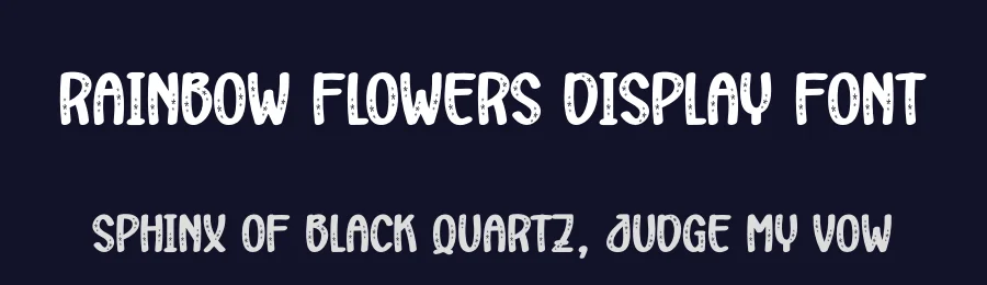 Rainbow Flowers Display Font by creativeletter — Display Font — thumbnail 2