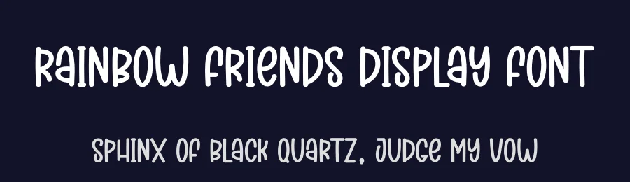 Rainbow Friends Display Font by creativeletter — Display Font — thumbnail 2