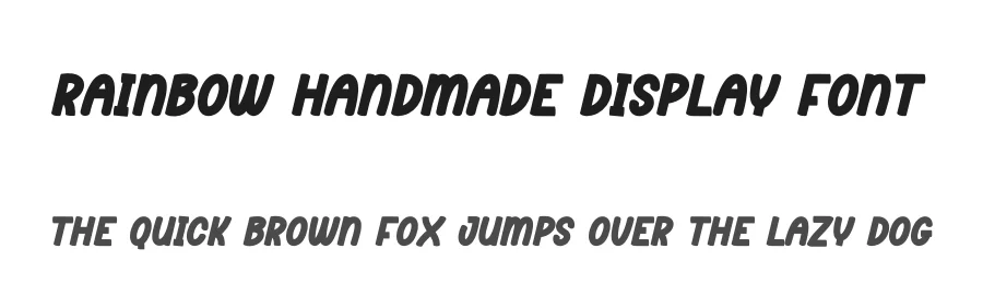 Rainbow Handmade Display Font by creativeletter — Display Font