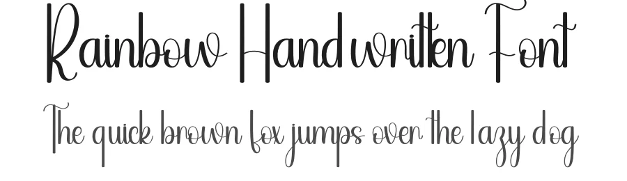 Rainbow Handwritten Font by andikastudio — Script Handwritten Font