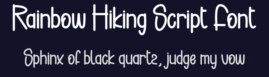 Rainbow Hiking Script Font by creativeletter — Script Handwritten Font — thumbnail 2
