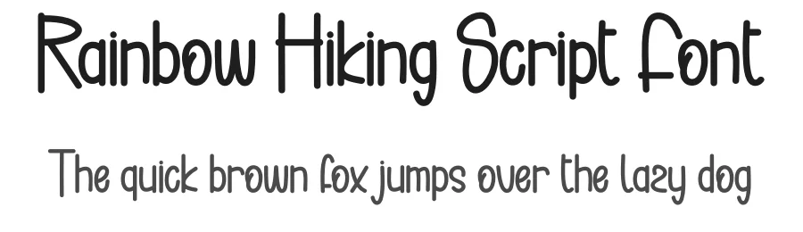 Rainbow Hiking Script Font by creativeletter — Script Handwritten Font