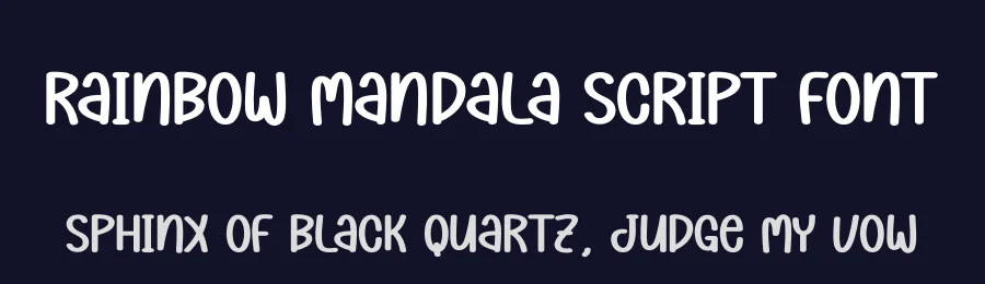 Rainbow Mandala Script Font by creativeletter — Display Font — thumbnail 2