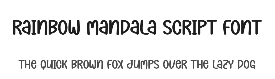 Rainbow Mandala Script Font by creativeletter — Display Font