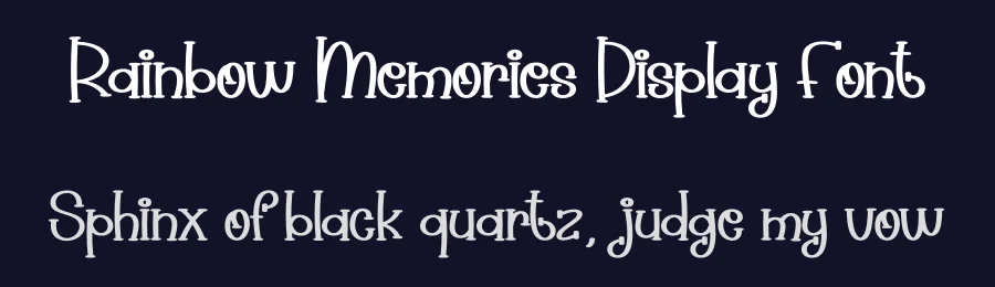 Rainbow Memories Display Font by creativeletter — Display Font — thumbnail 2