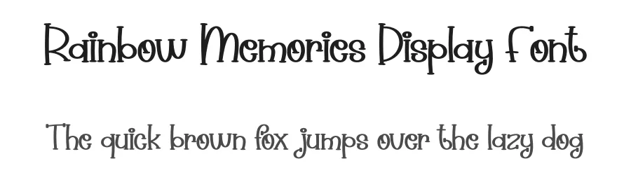 Rainbow Memories Display Font by creativeletter — Display Font