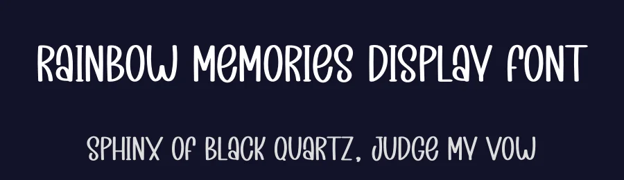 Rainbow Memories Display Font by creativeletter — Display Font — thumbnail 2
