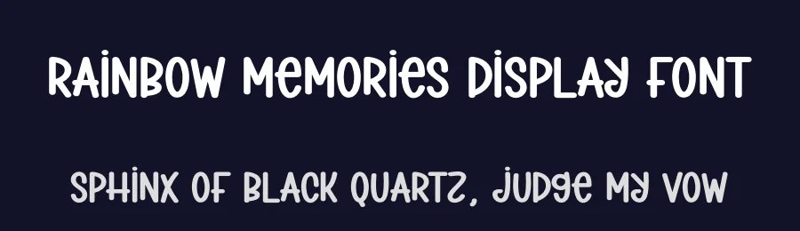 Rainbow Memories Display Font by creativeletter — Display Font — thumbnail 2