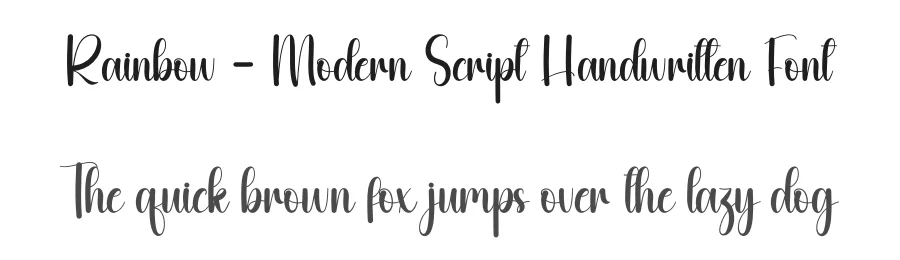 Rainbow – Modern Script Handwritten Font by andikastudio — Script Handwritten Font