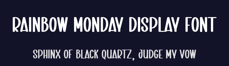 Rainbow Monday Display Font by creativeletter — Display Font — thumbnail 2