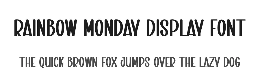 Rainbow Monday Display Font by creativeletter — Display Font