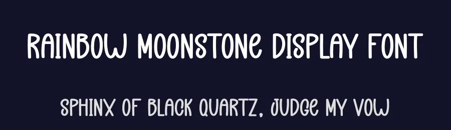 Rainbow Moonstone Display Font by creativeletter — Display Font — thumbnail 2