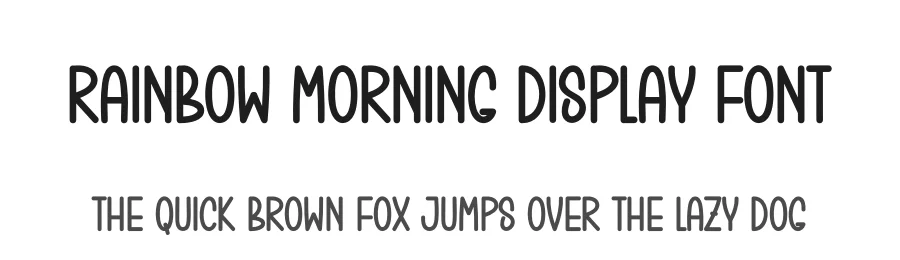 Rainbow Morning Display Font by creativeletter — Display Font