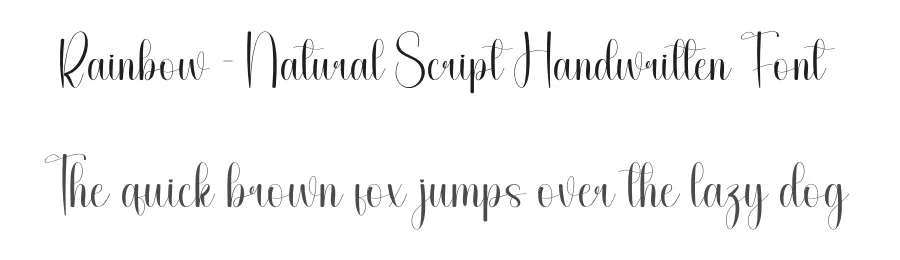 Rainbow – Natural Script Handwritten Font by andikastudio — Script Handwritten Font