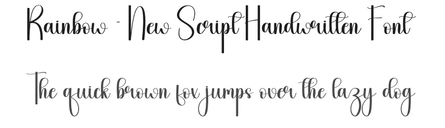 Rainbow – New Script Handwritten Font by andikastudio — Script Handwritten Font