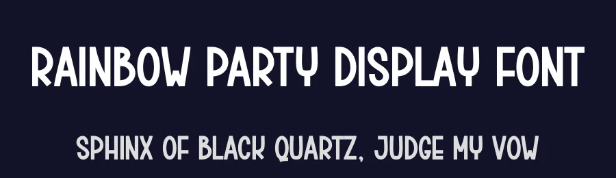 Rainbow Party Display Font by creativeletter — Display Font — thumbnail 2