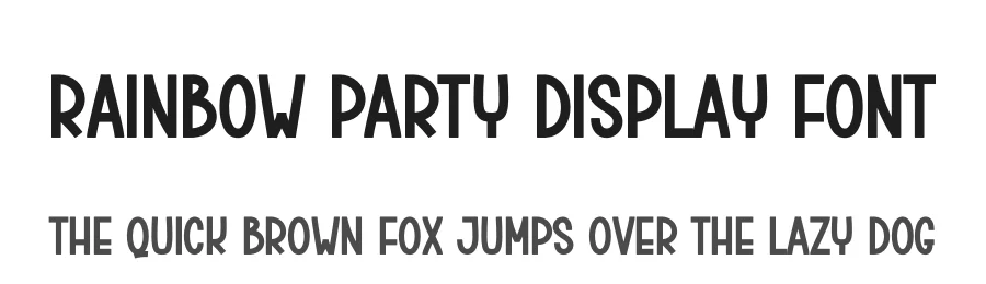 Rainbow Party Display Font by creativeletter — Display Font