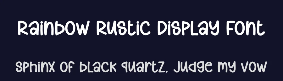 Rainbow Rustic Display Font by creativeletter — Display Font — thumbnail 2