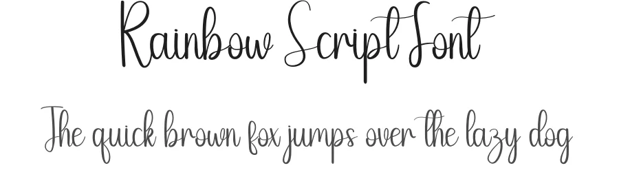 Rainbow Script Font by andikastudio — Script Handwritten Font