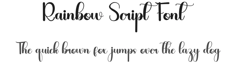 Rainbow Script Font by inermediaSTUDIO — Script Handwritten Font