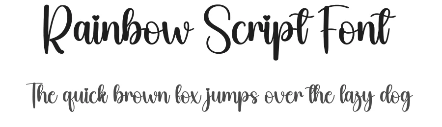 Rainbow Script Font by andikastudio ā Script Handwritten Font