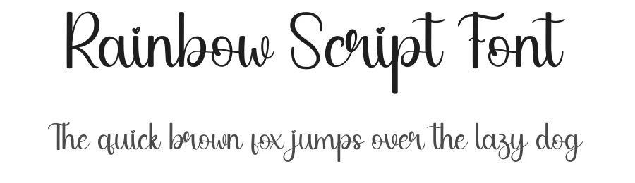 Rainbow Script Font by andikastudio β Script Handwritten Font