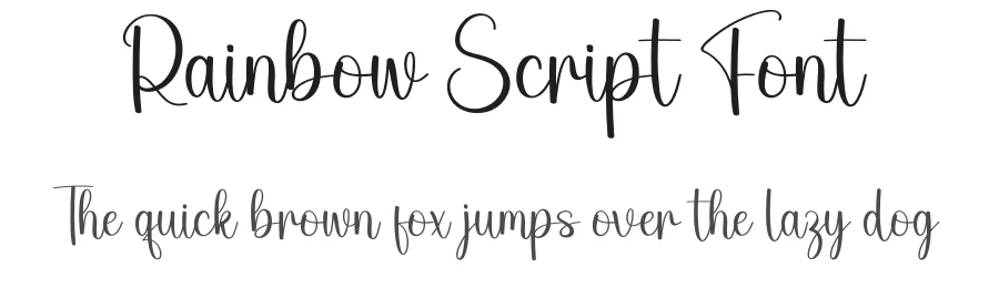Rainbow Script Font by Store_07 — Script Handwritten Font