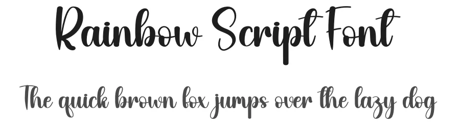 Rainbow Script Font by creativeletter — Script Handwritten Font
