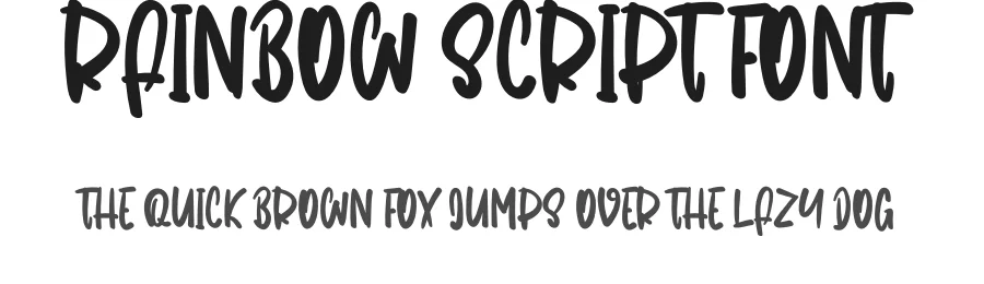 Rainbow Script Font by levincreative — Script Handwritten Font