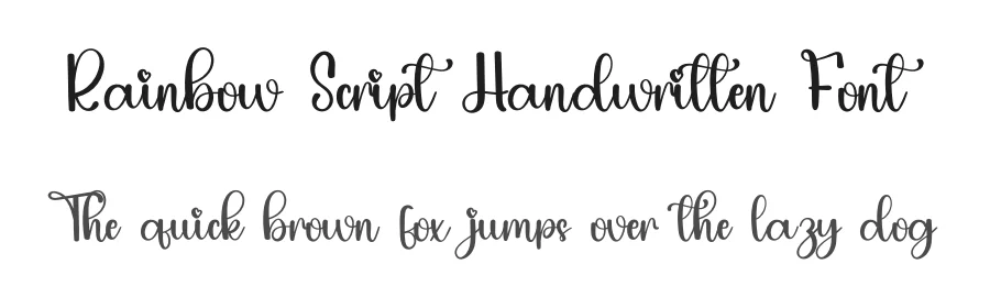 Rainbow Script Handwritten Font by inermediaSTUDIO — Script Handwritten Font