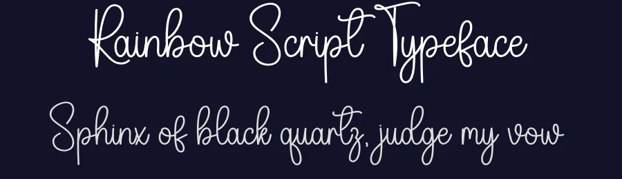 Rainbow Script Typeface by creativeletter — Script Handwritten Font — thumbnail 2