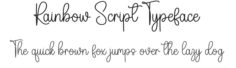 Rainbow Script Typeface by creativeletter — Script Handwritten Font