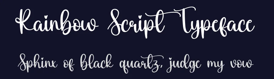 Rainbow Script Typeface by creativeletter — Script Handwritten Font — thumbnail 2