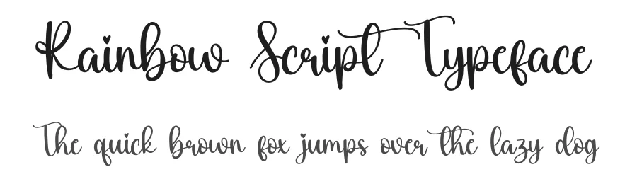 Rainbow Script Typeface by creativeletter — Script Handwritten Font