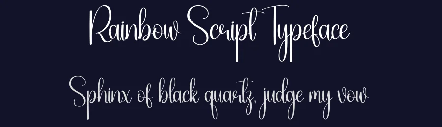 Rainbow Script Typeface by creativeletter — Script Handwritten Font — thumbnail 2