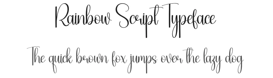 Rainbow Script Typeface by creativeletter — Script Handwritten Font