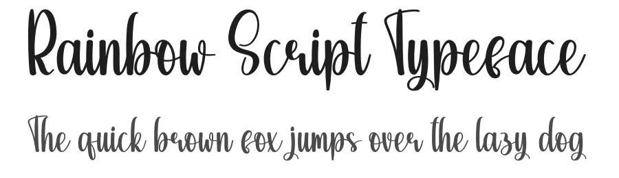 Rainbow Script Typeface by andikastudio — Script Handwritten Font