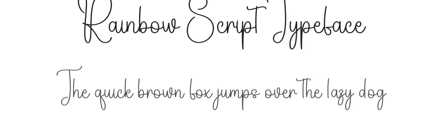 Rainbow Script Typeface by creativeletter — Script Handwritten Font