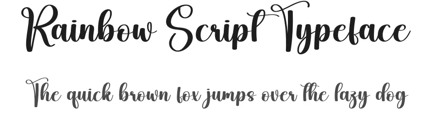 Rainbow Script Typeface by andikastudio — Script Handwritten Font