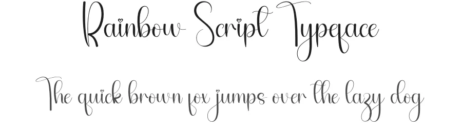Rainbow Script Typeface by andikastudio — Script Handwritten Font